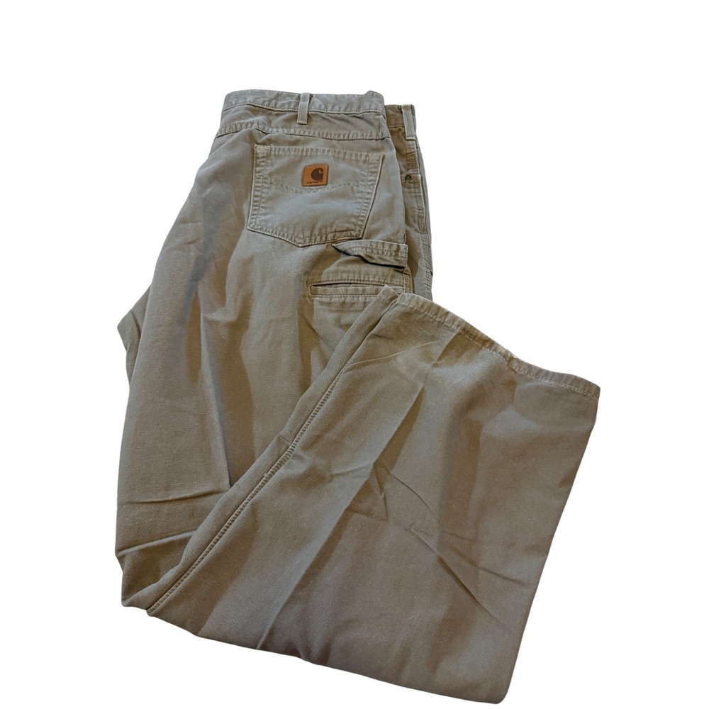 Carhartt B159 MUS Loose Fit Carpenter Pants Mushroom Gray 42x32 Workwear